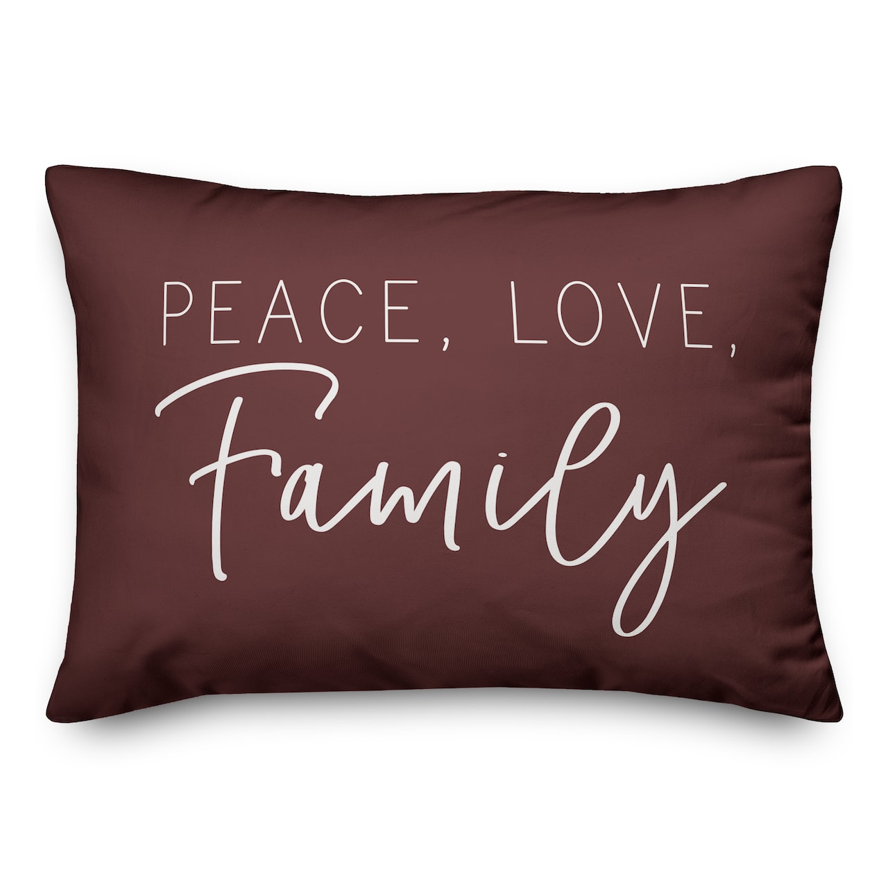 20" x 14" Peace Love Family Versatile Throw Pillow